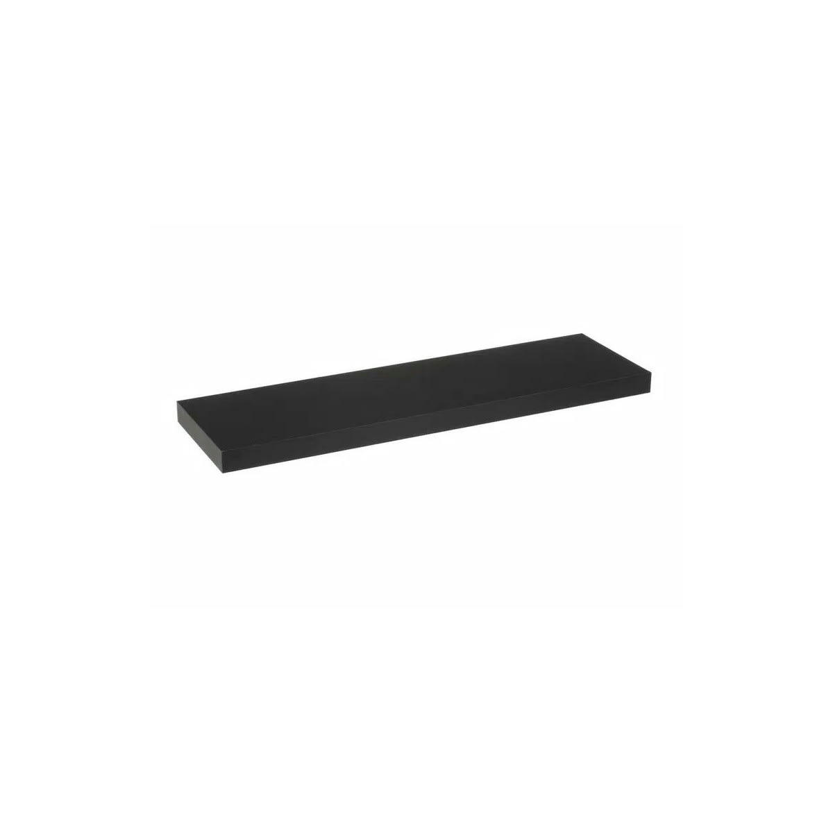 - Étagère murale tablette en bois MDF noir L80cm