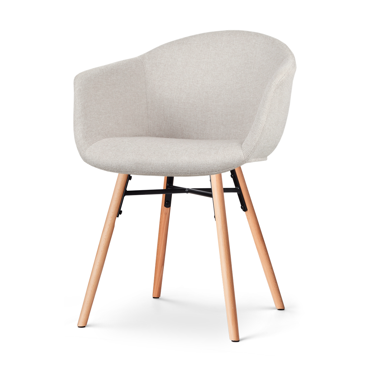 Nolon Nena-Otis Eetkamerstoel Beige - Armleuning - Stof