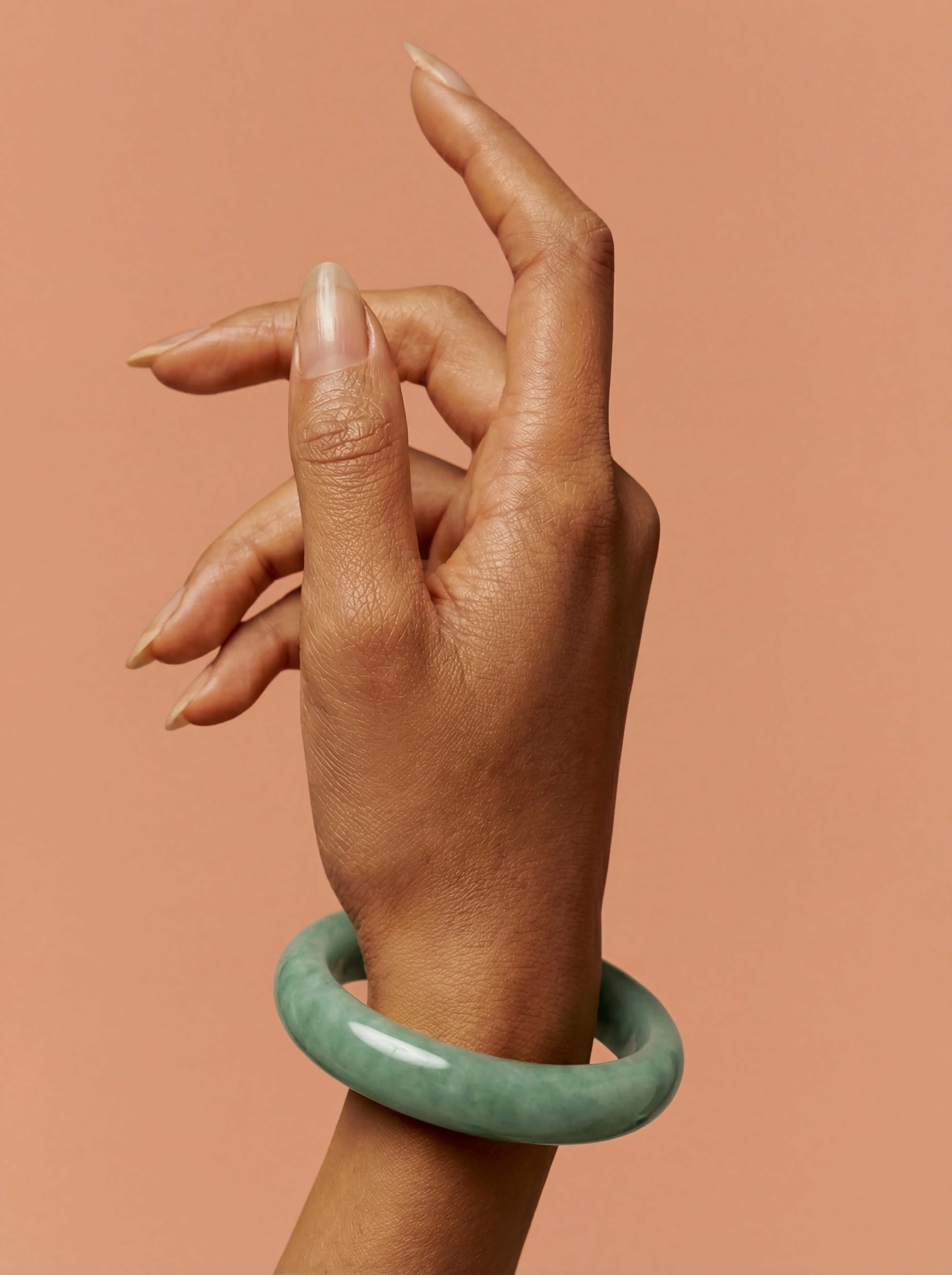 Tennis — Opaque Green Jade Stone Bangle