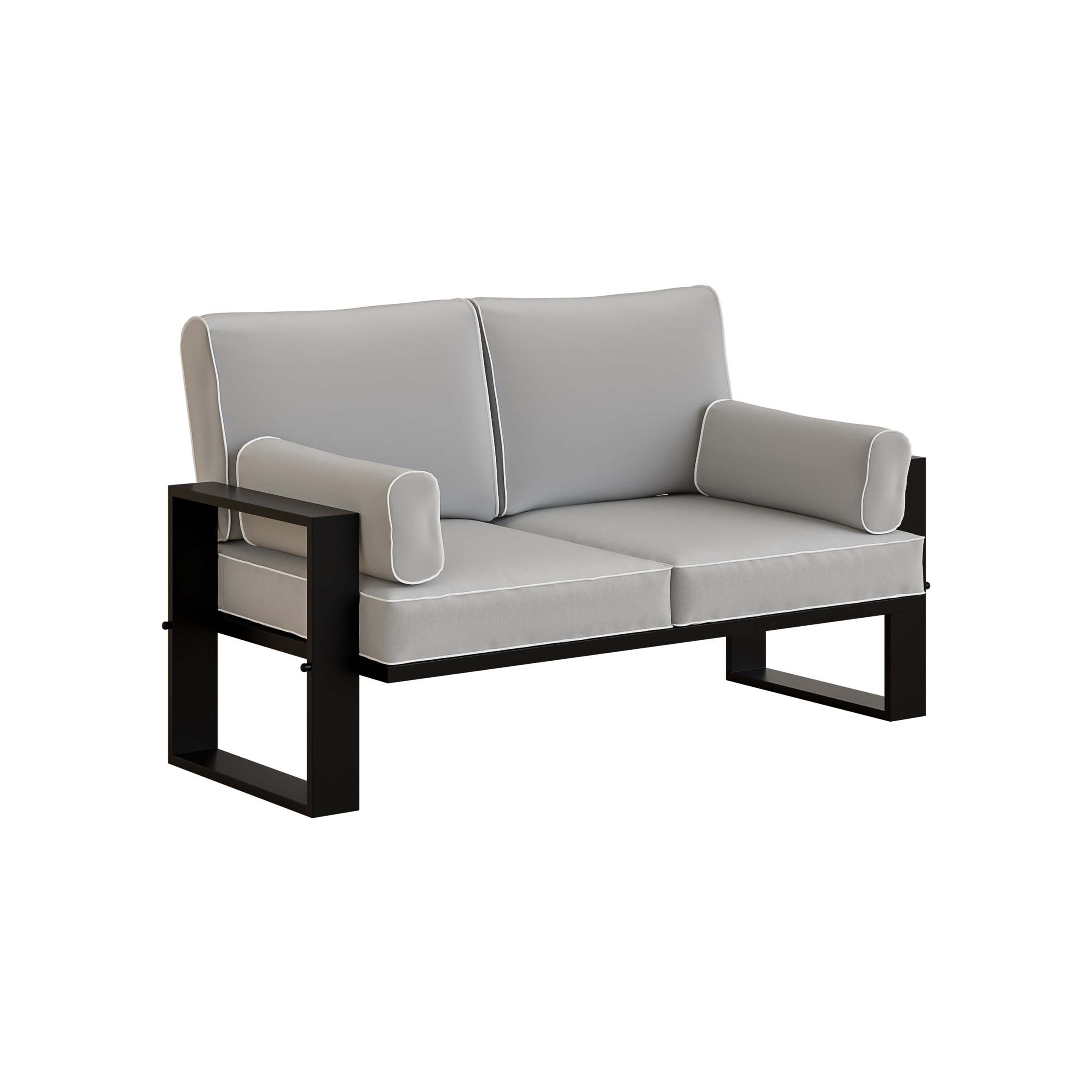 Sofa ogrodowa dwuosobowa wypoczynkowa GARTEN Jasnoszara