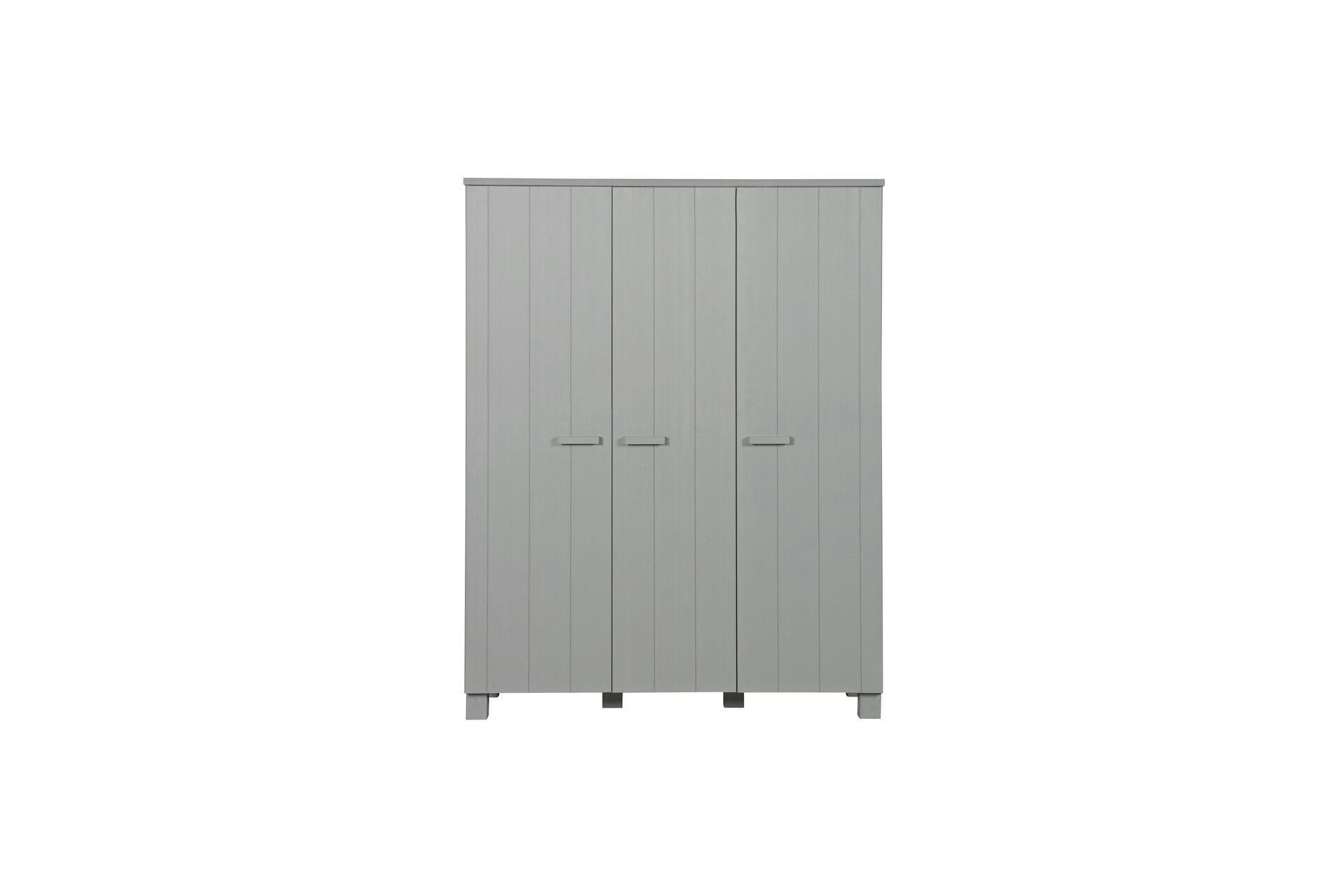 DENNIS - Armoire 3 portes en bois gris
