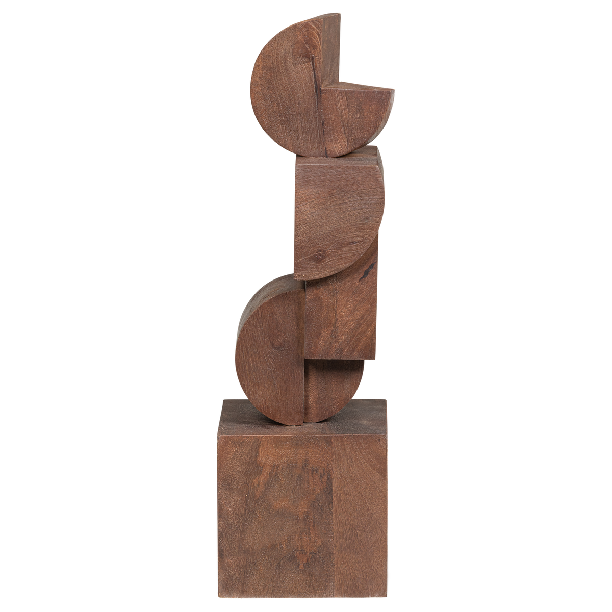 WOOOD sculptuur ornament Draxa - Hout - Bruin - 61x18x18