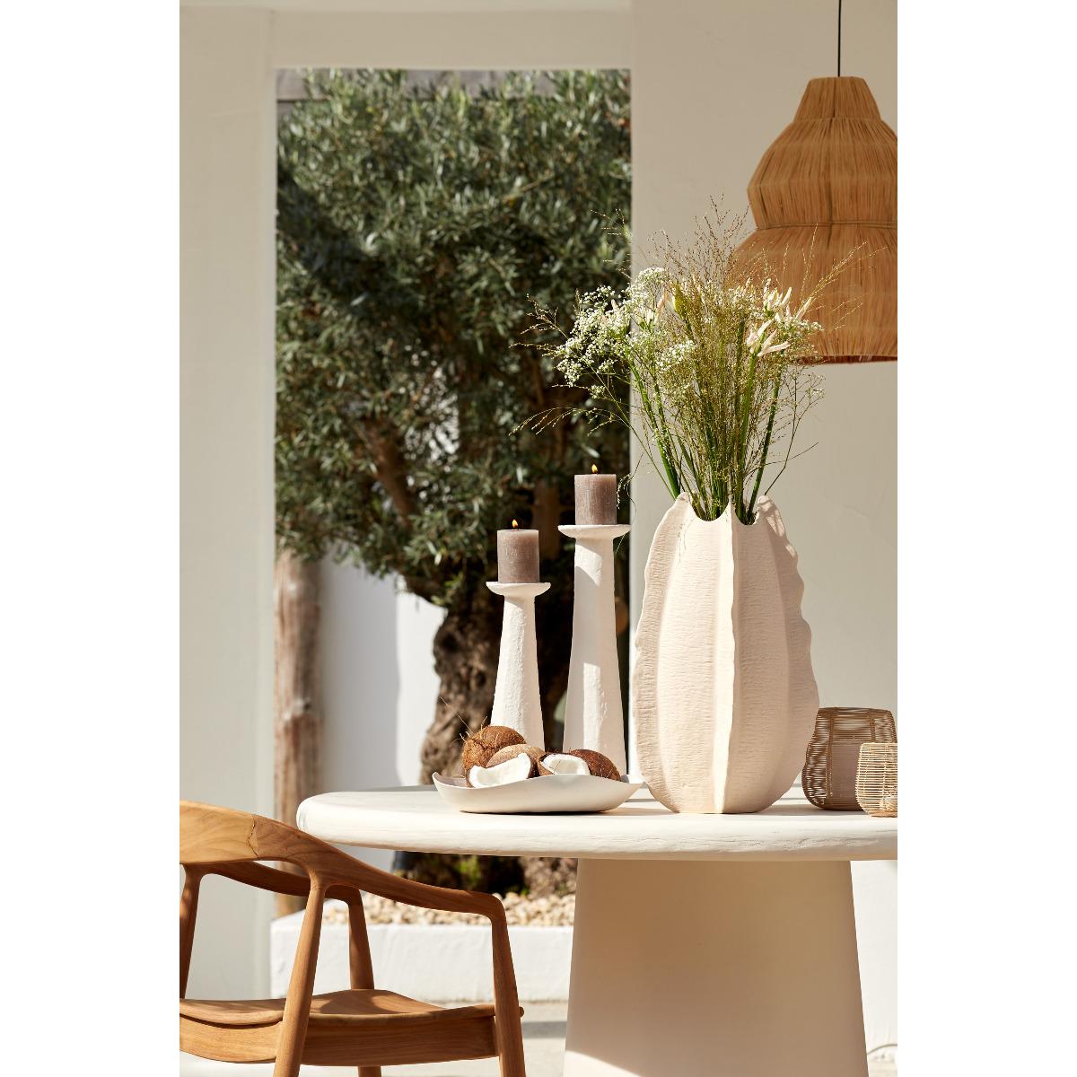 Light & Living - Kelapa vaas deco Ø31x53 cm - keramiek crème