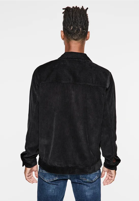 Cord-Overshirt mit Zipper