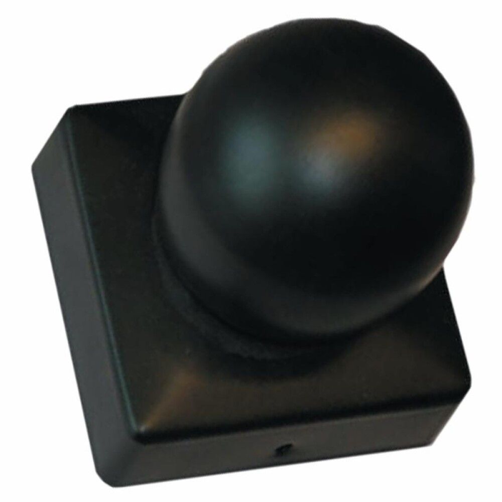 STOLPEHATT NSH GALVANISERT MED KULE 71X71MM SVART