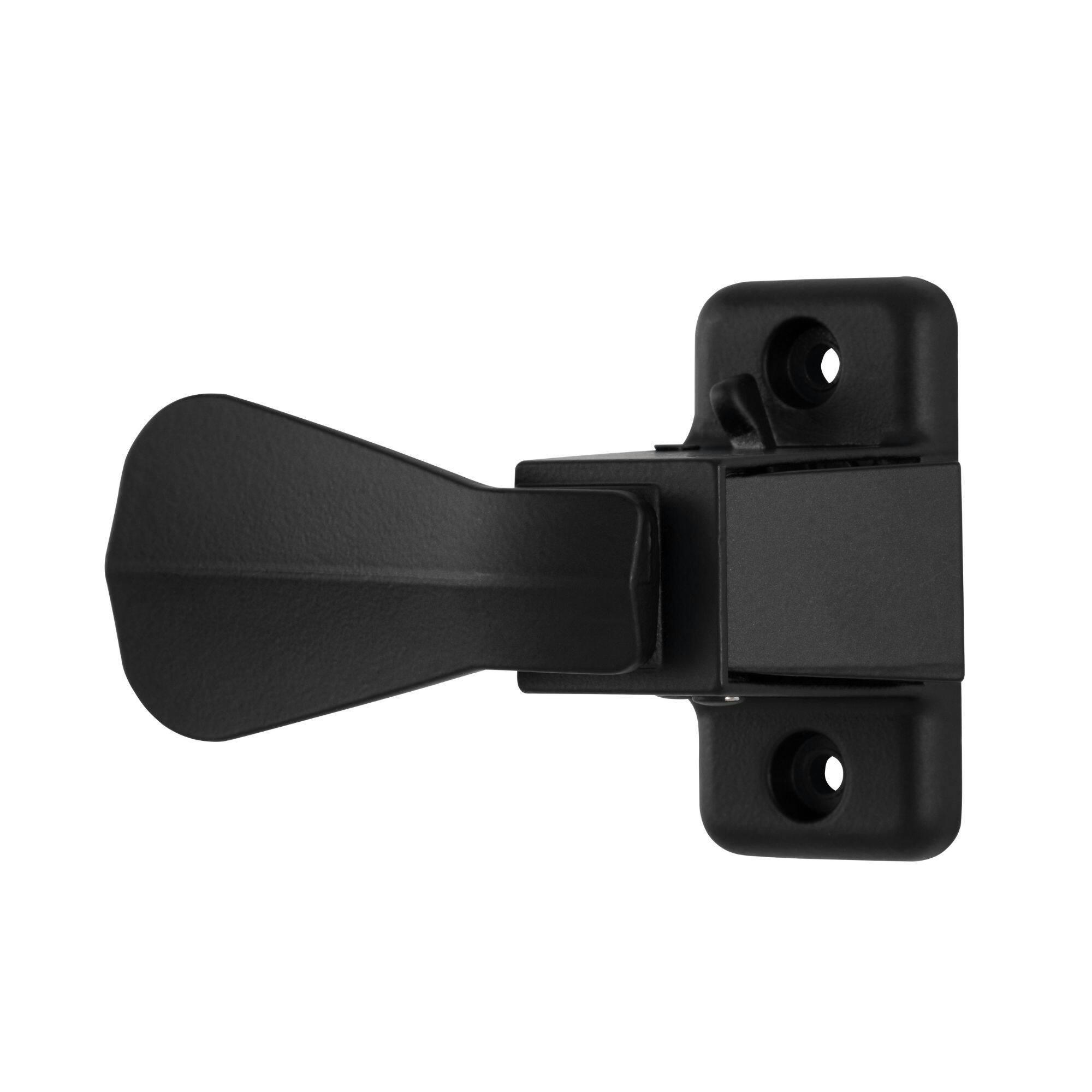 Ideal Security Storm Door GL Lever Handle with Locking Inside Latch, Matte Black