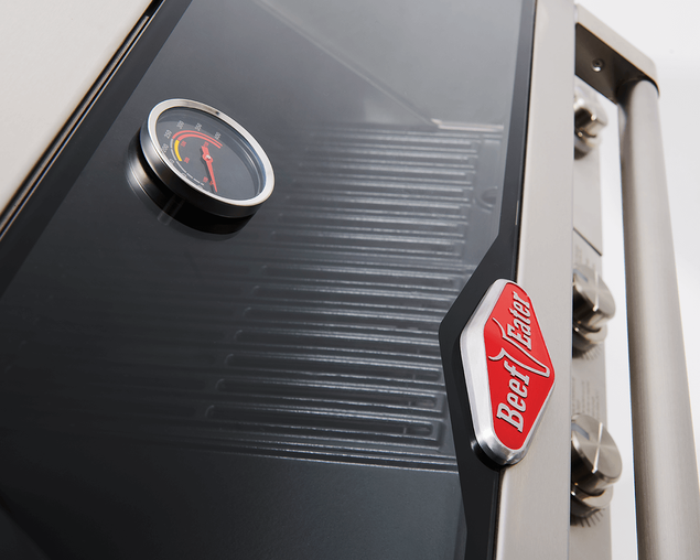 BeefEater 7000 Premium 5 Burner Flame Failure BBQ on Side Burner Cart