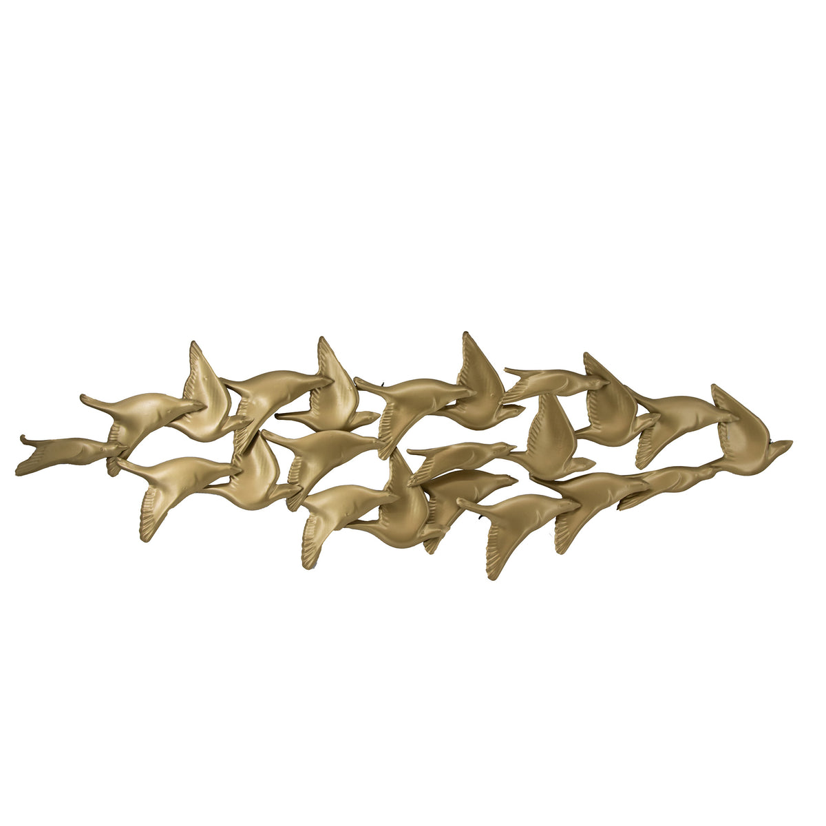 Art for the Home Metal Art - Golden birds - 36x112