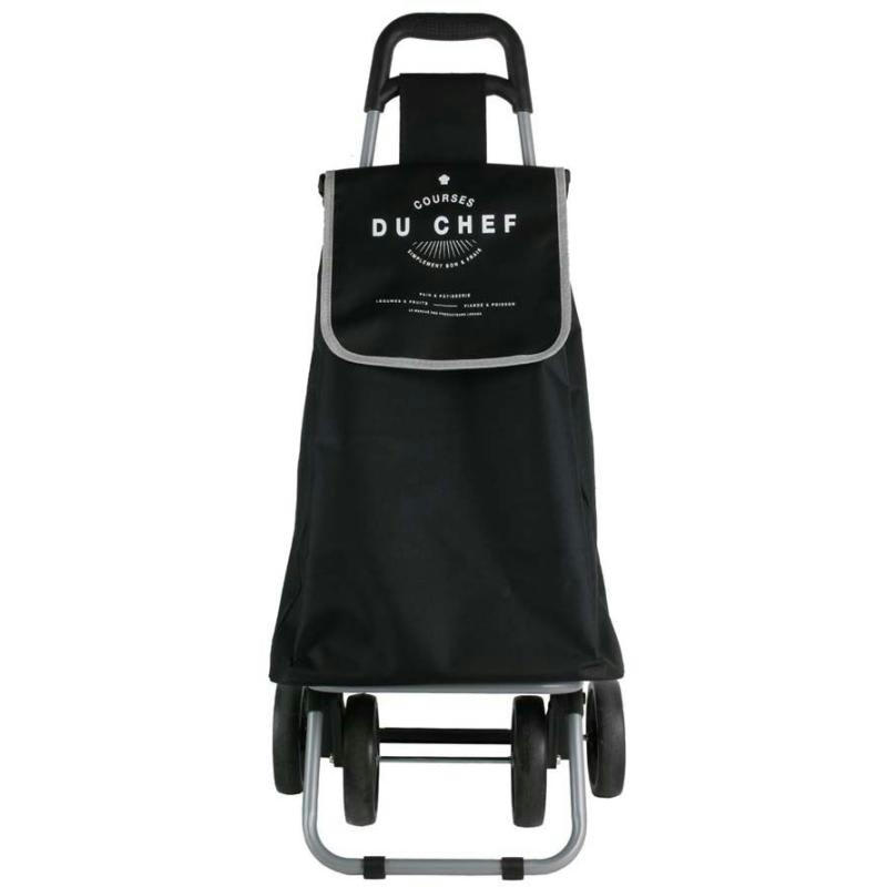 - Chariot de marché courses du chef noir