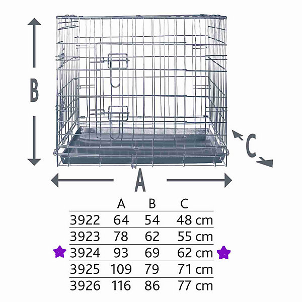Cage 93 par 69 par 62 cm en métal Home Kennel pour chien