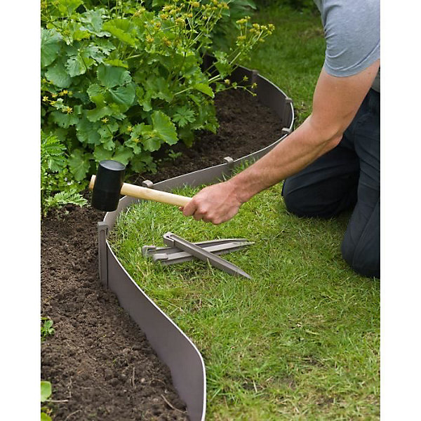 Bordure de jardin - NATURE - H15 cm x 10 m - Polyéthylène recyclé - Terre cuite