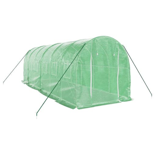 NNEVL Greenhouse with Steel Frame Green 12 m&sup2; 6x2x2 m