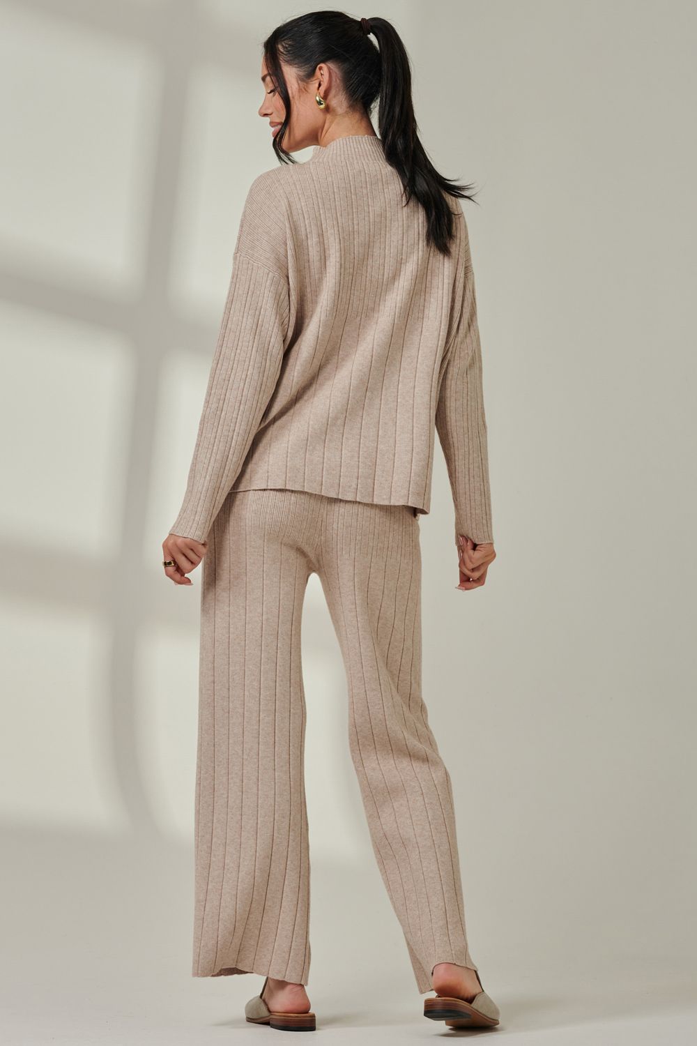 Jolie Moi Mockneck Pocket Knit Jumper