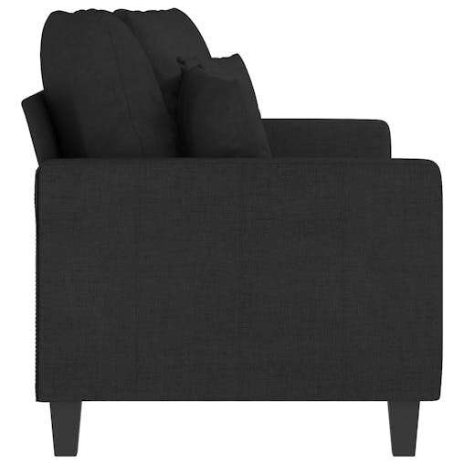 NNEVL 2-Seater Sofa Black 140 cm Fabric