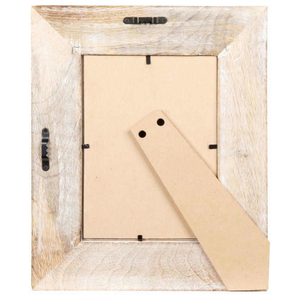 ELYNA - Cadre photo gravé beige et écru 13x18