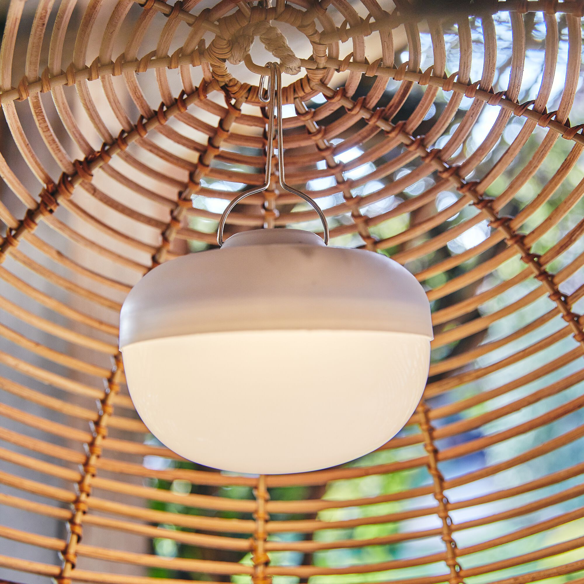 CHERRY - Ampoule d'extérieur rechargeable H12xD11cm - blanc