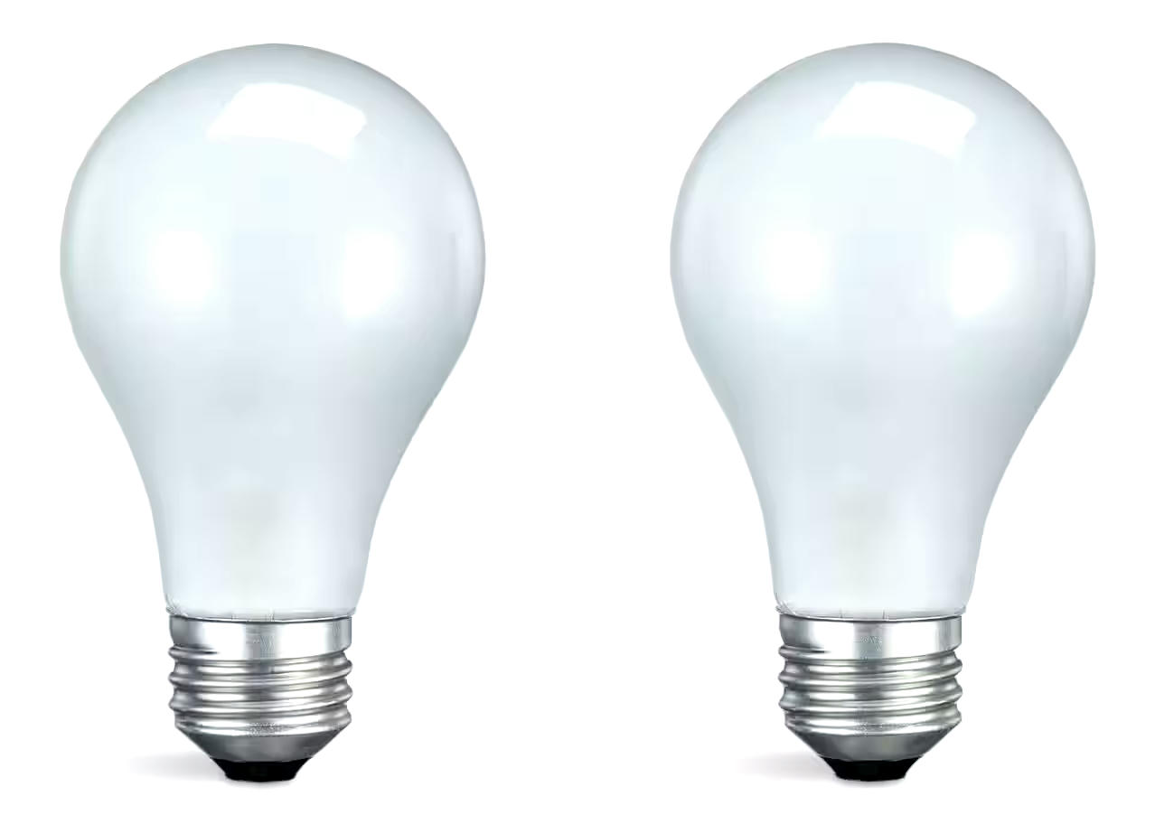 NOMA A19 E26 Base Lamp Frosted Dimmable Incandescent Light Bulbs, Warm White, 25W, 2-pk