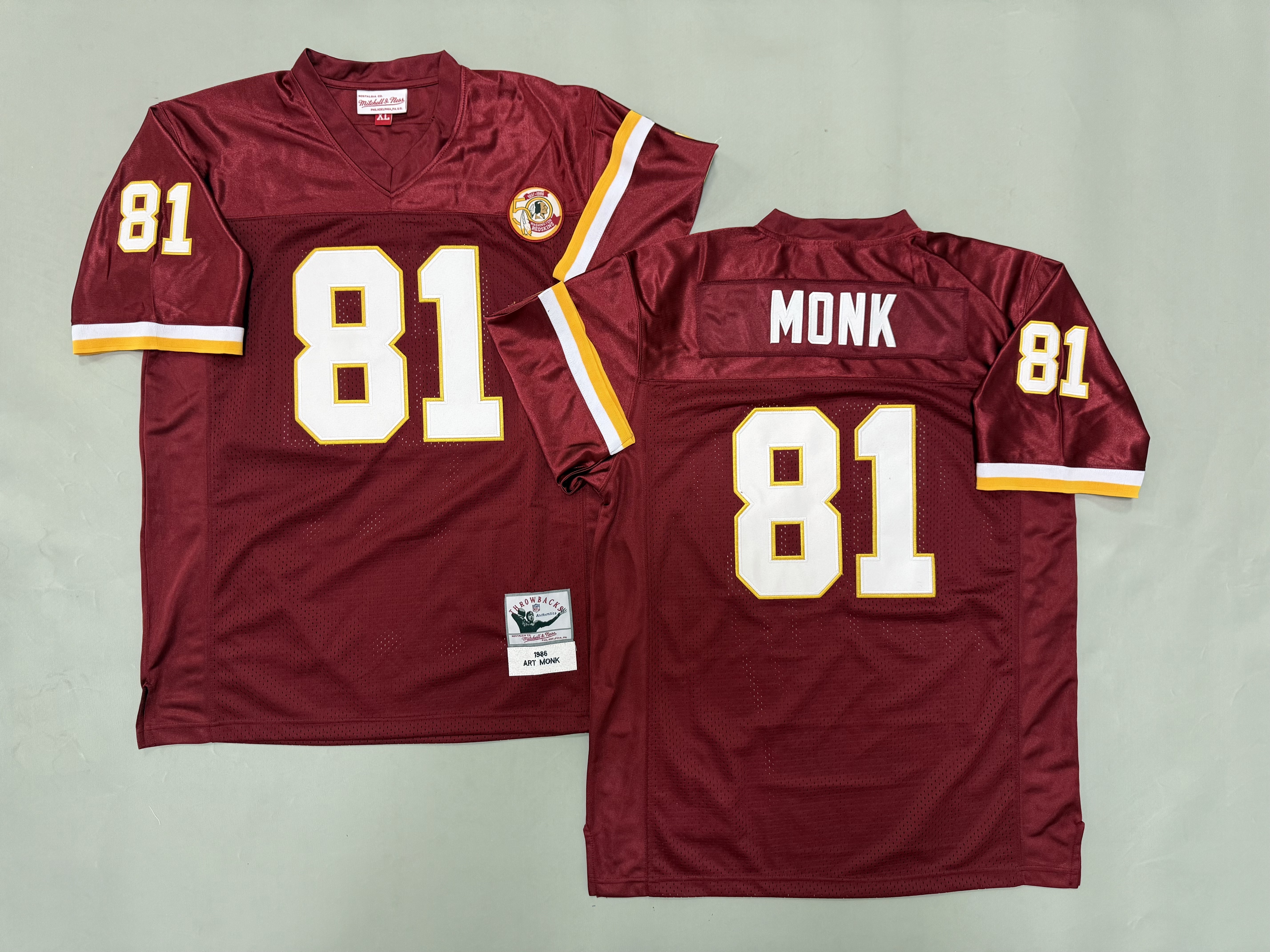 Art Monk Washington Redskins Authentic Throwback Retired Player Jersey