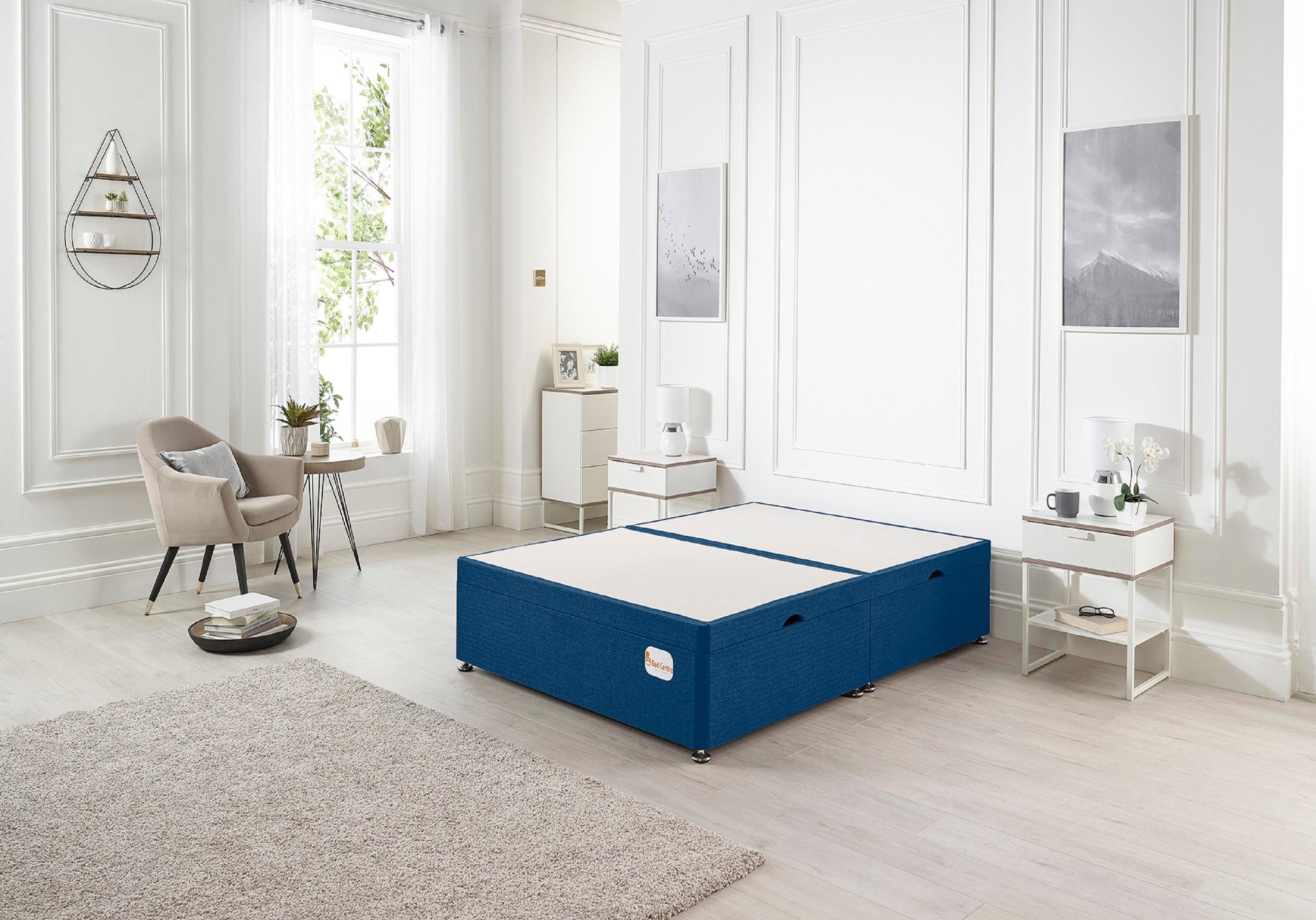 Somnior Milbank Side Opening Storage Ottoman Bed in Plush Fabric
