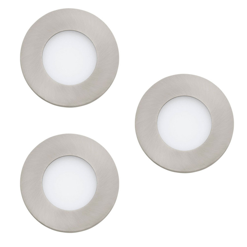 Spot encastrable LED Fueva-z nickel mat dimmable Ø 8,5 cm 3 x 2,8 W EGLO