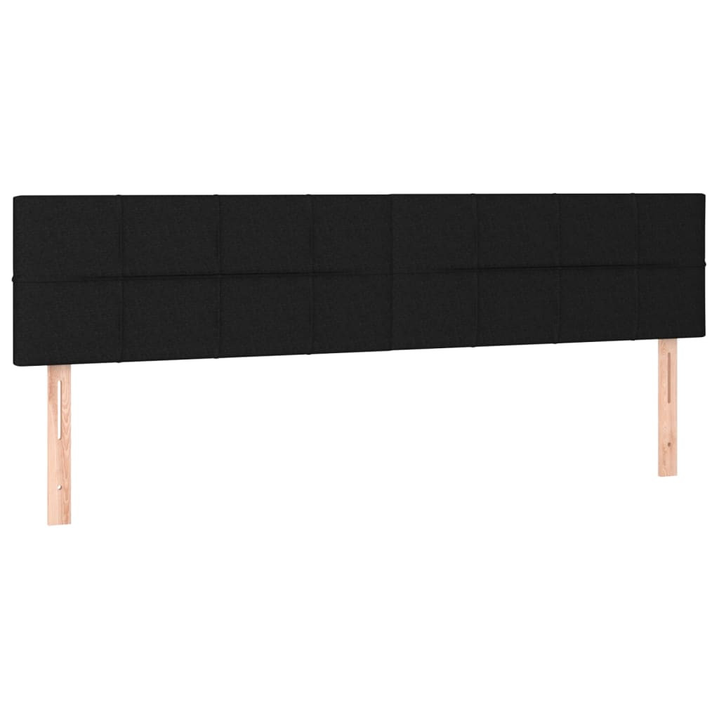 Wezgłowie Czarny 180 x 5 x 78/88 cm Tkanina vidaXL