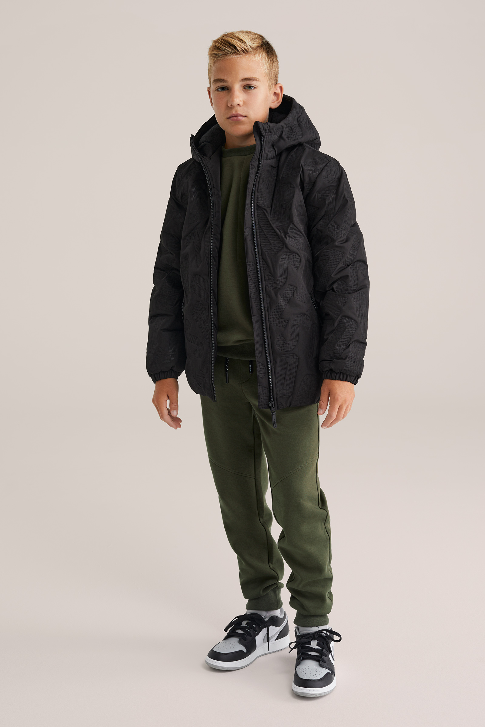 Jongens gewatteerde jas