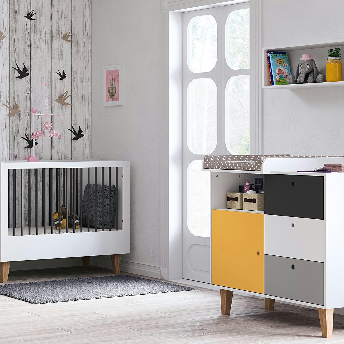 CONCEPT - Commode à langer jaune