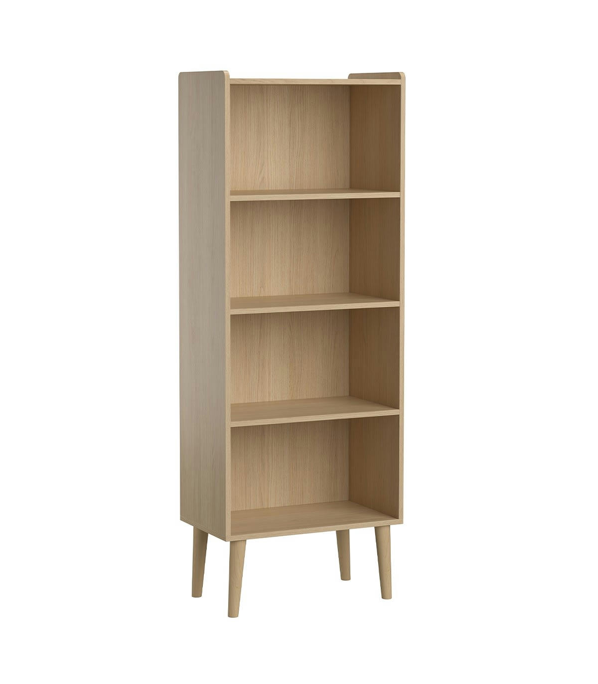 RETRO - Bibliothèque 4 Étagères H164 cm - décor Chêne