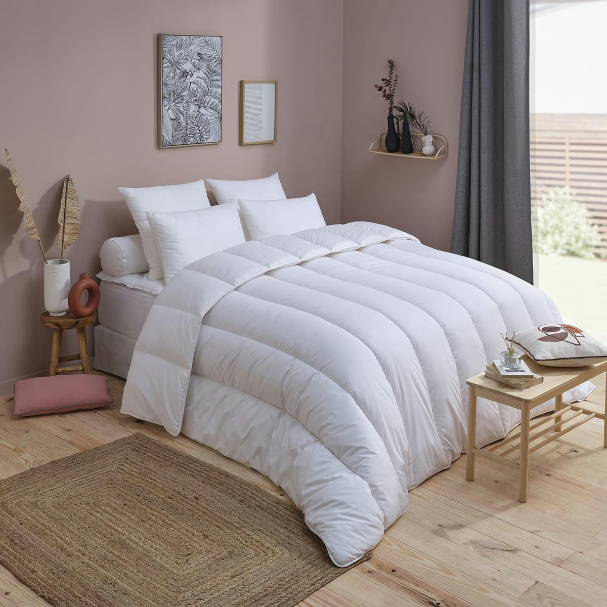 - Couette Micro Enveloppante - Anti-Acariens - Tempérée 220x240 cm - DOD