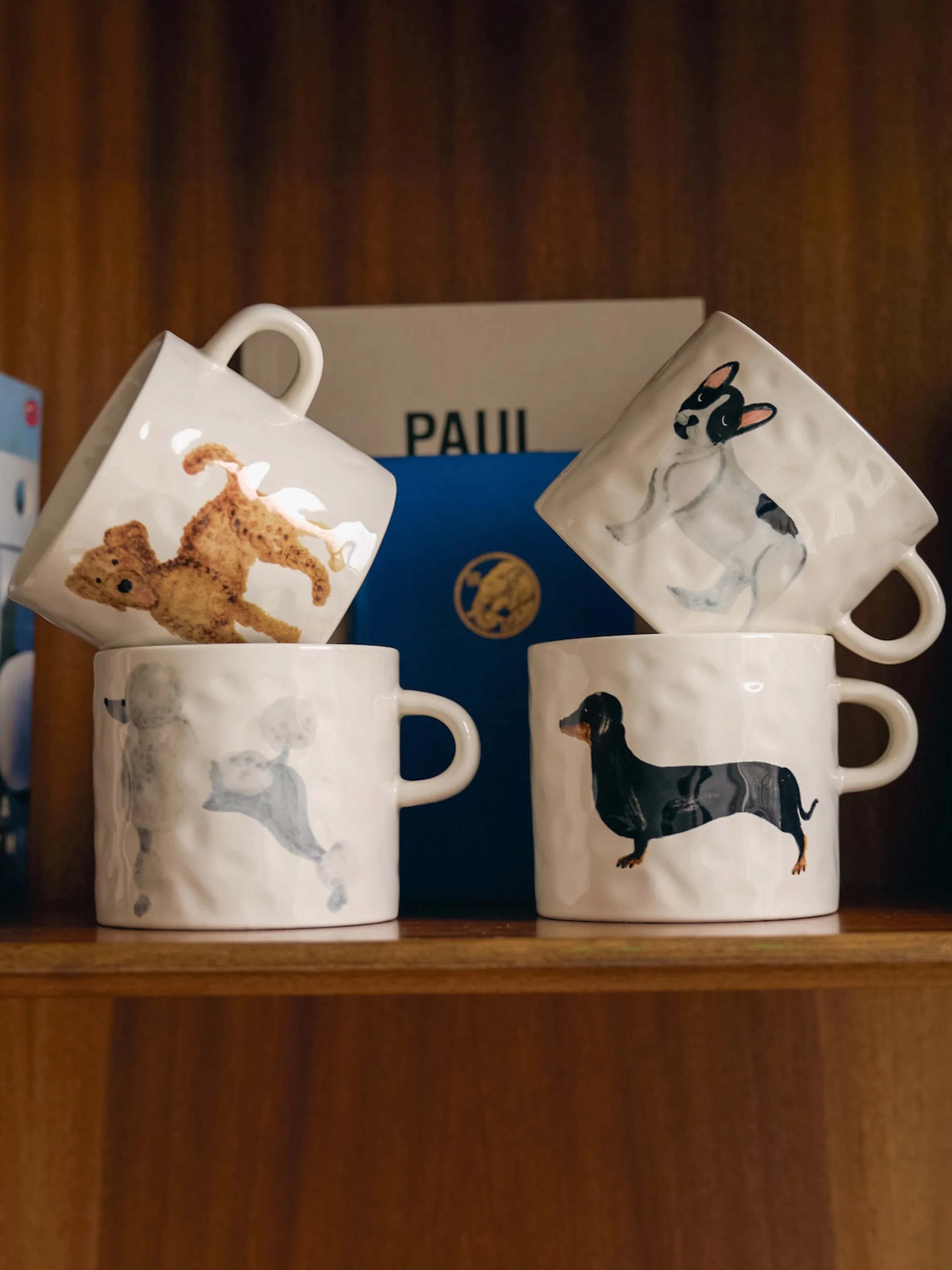 Handbemalte Keramik-Tasse French Bulldog