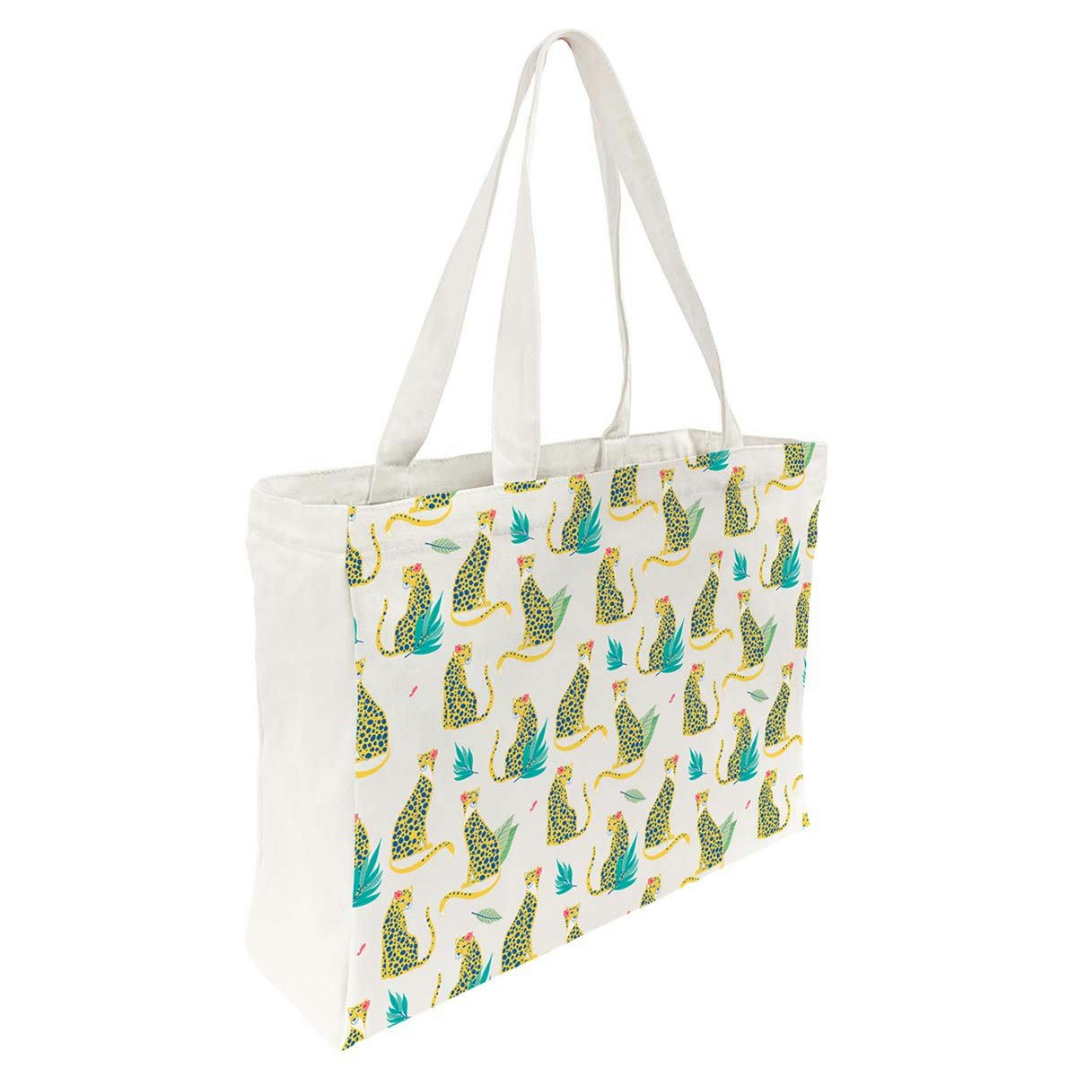 - Tote Bag Coton Imprimé Chat Sauvage