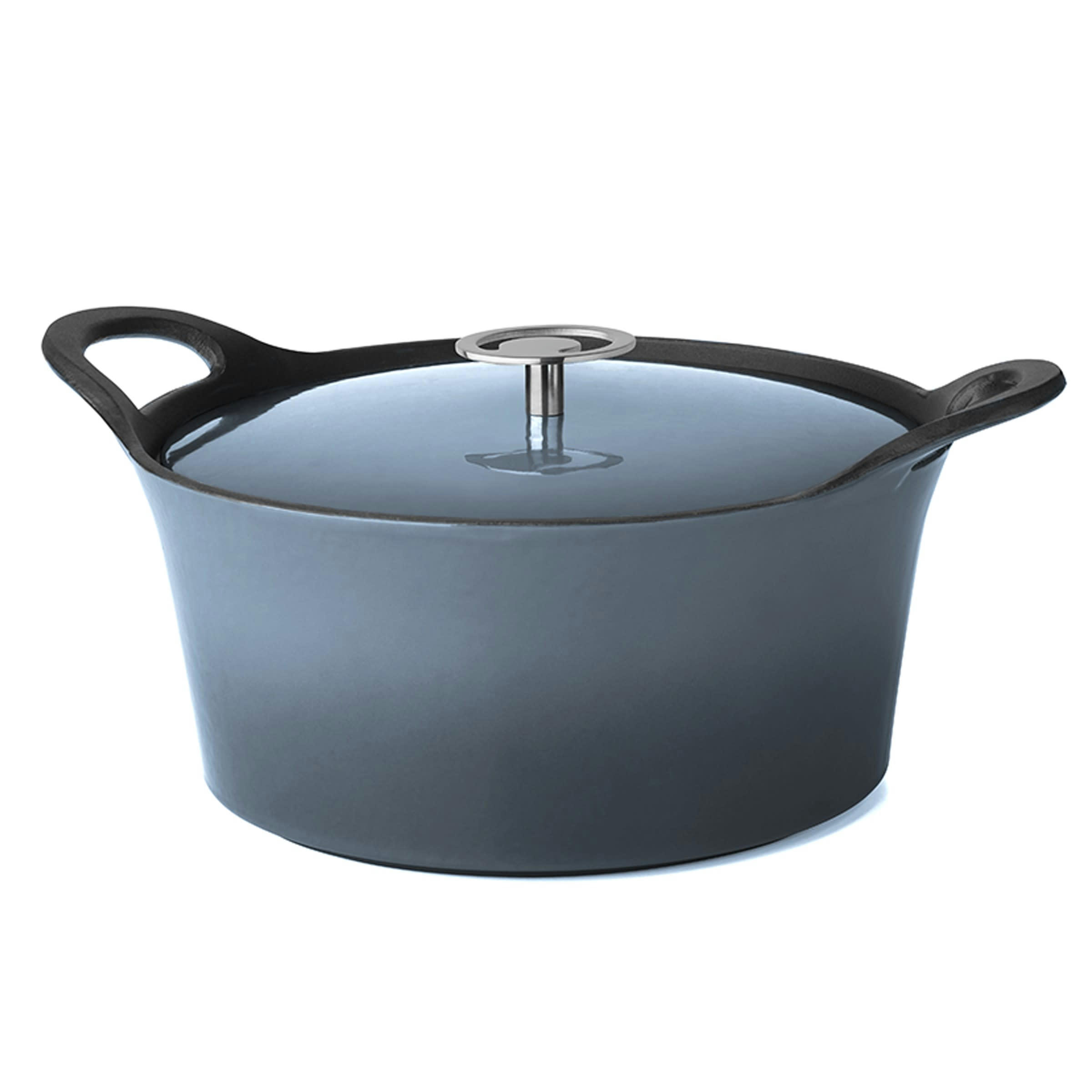 VOLCAN - Cocotte ronde bleue 24cm