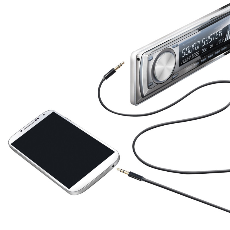 Câble audio 3,5 mm noir CELLY