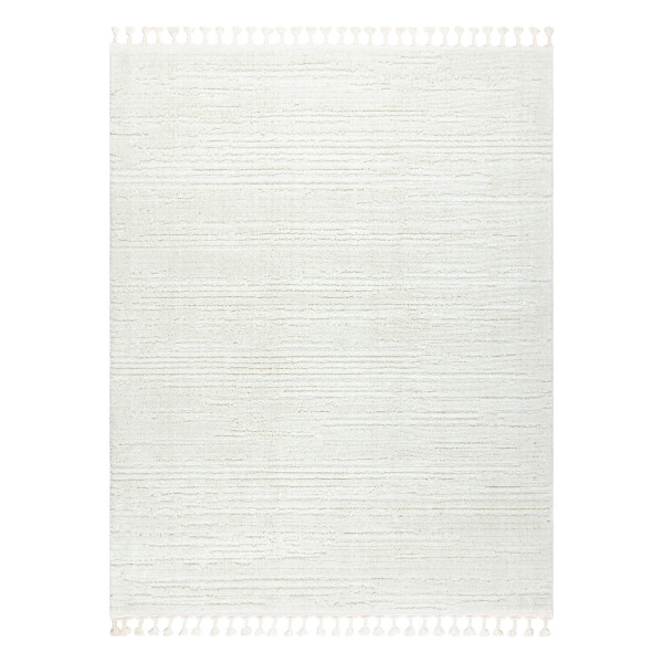 Dywan SEVILLA AC53B paski, prążki biały Frędzle berberyjski 80x150 cm