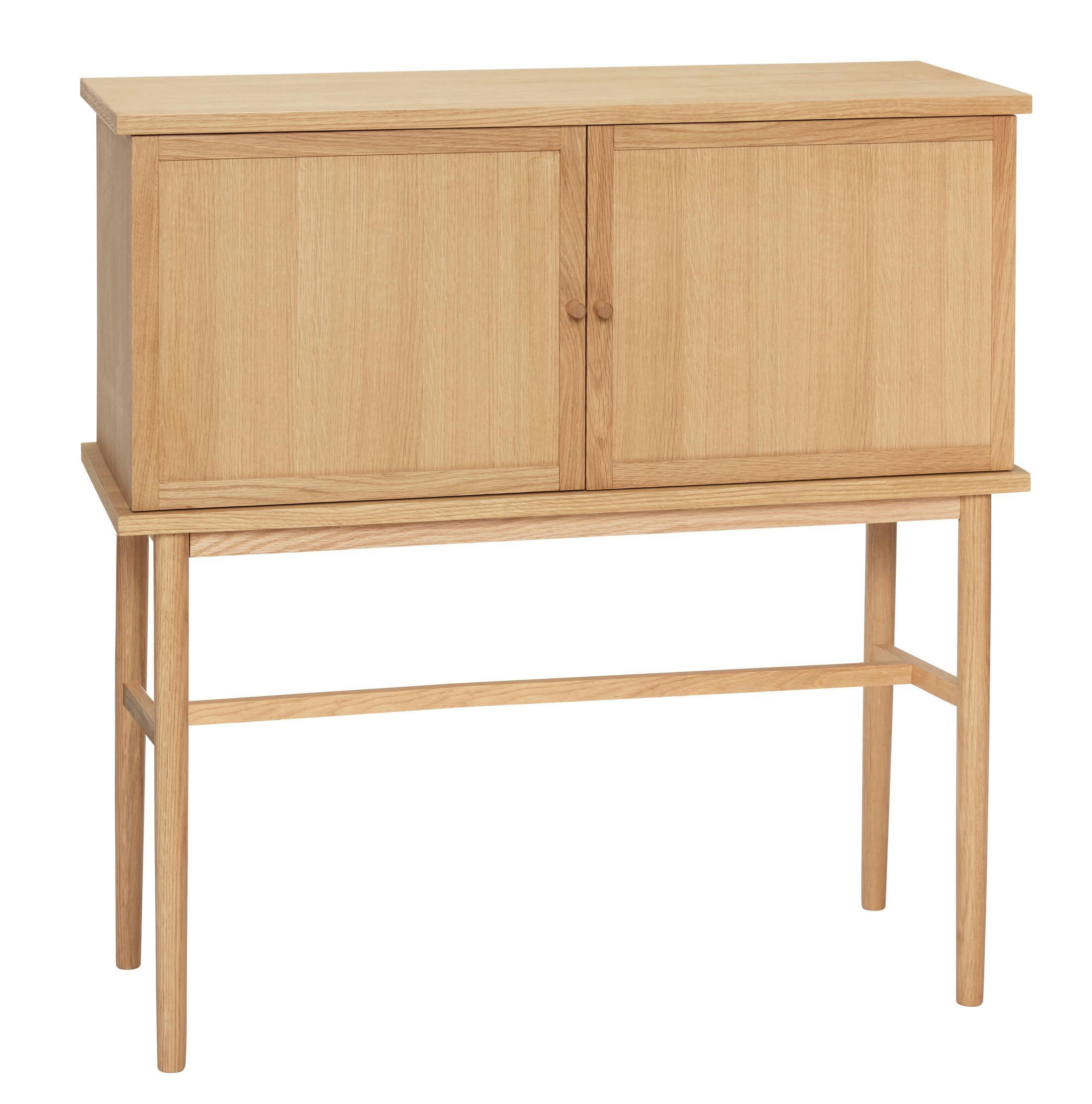 DASH - Table console en placage de chêne et bois de chêne naturel