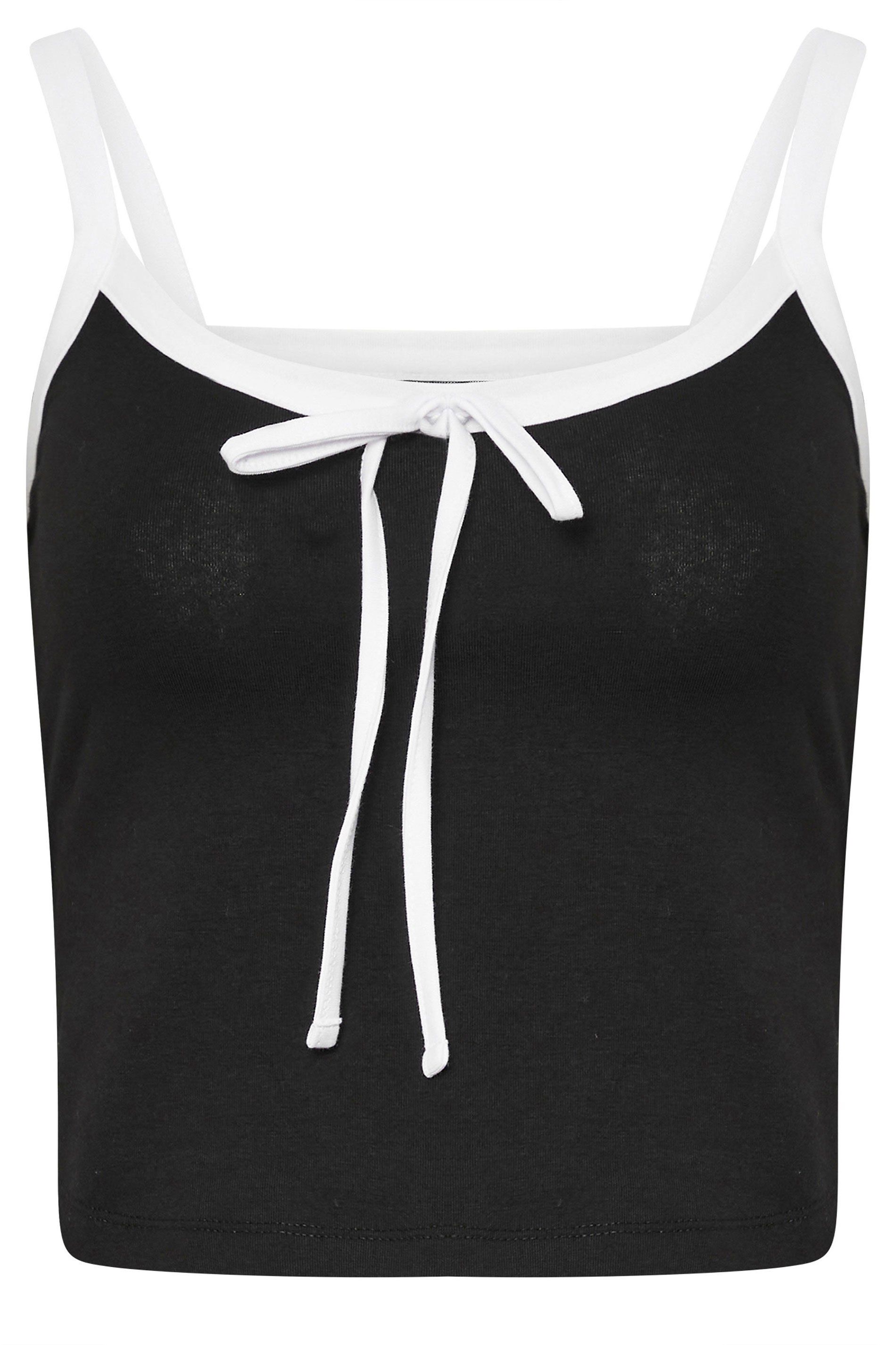 PixieGirl Petite Contrast Drawstring Vest Top