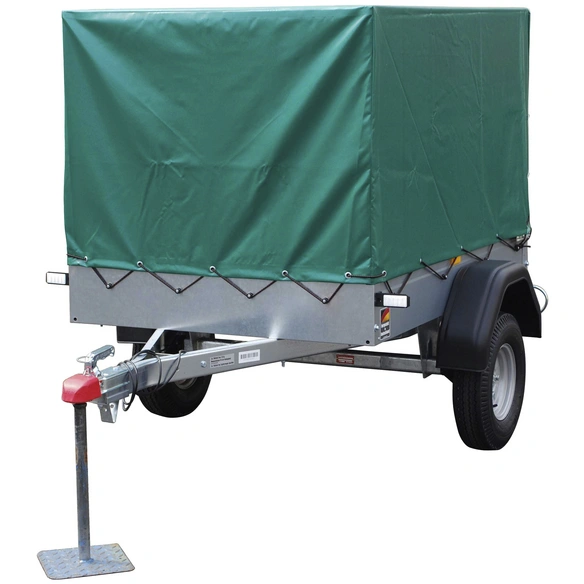 PKW-Anhänger mit Plane, BxL: 108 cm x 154 cm, max. Nutzlast 418 kg