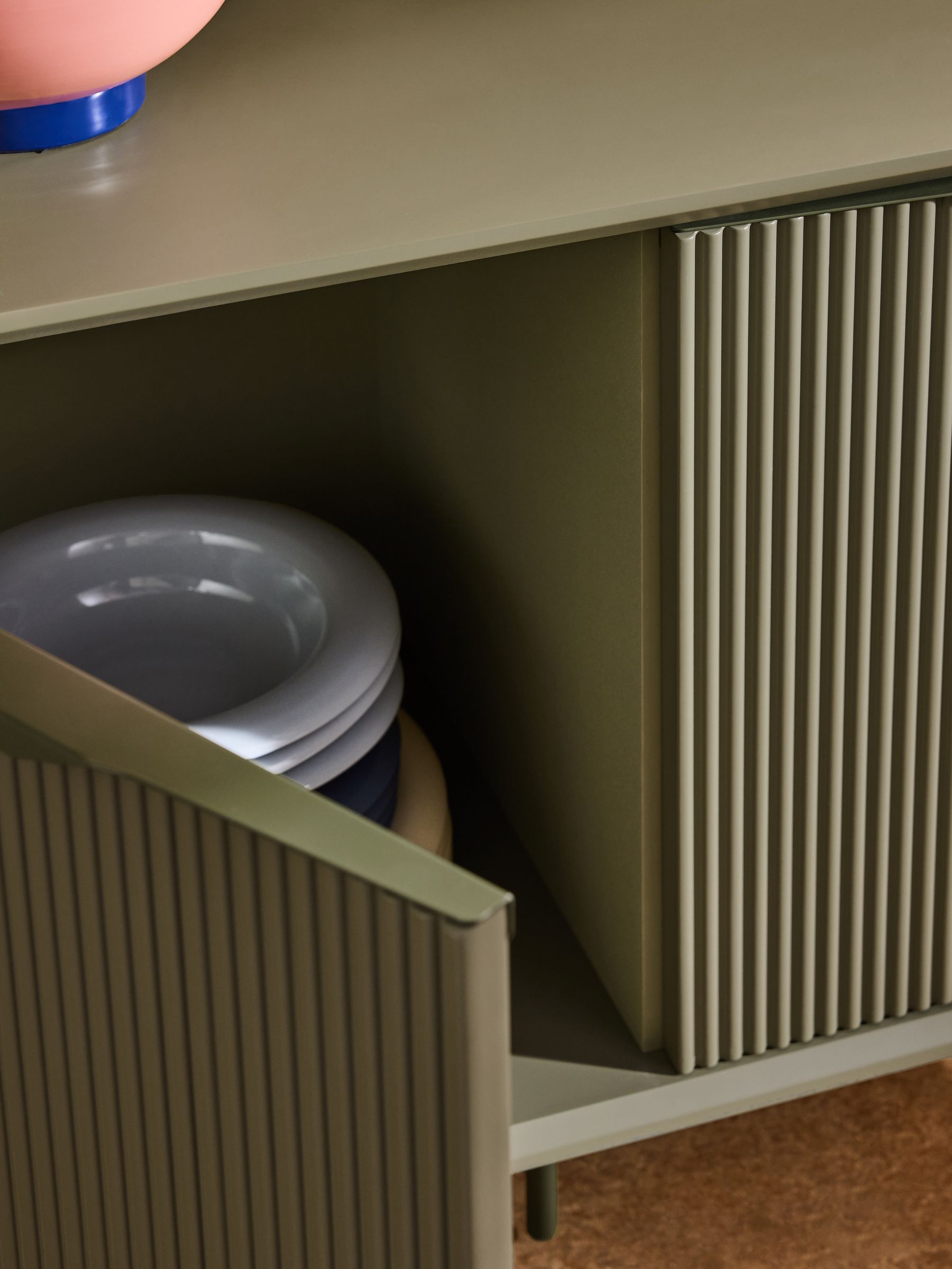 Elian Painted Shelving Unit in Green