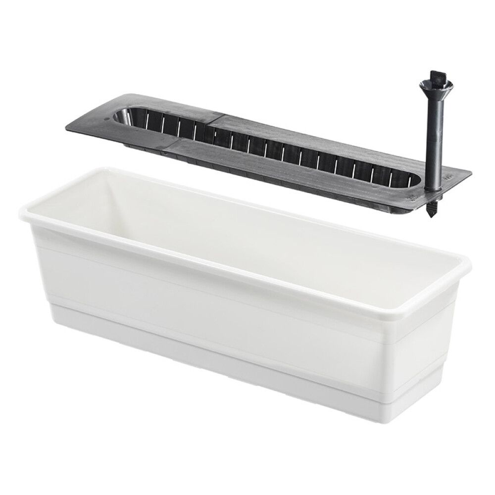BALKONGKASSE SELVVANNENDE 55CM HVIT