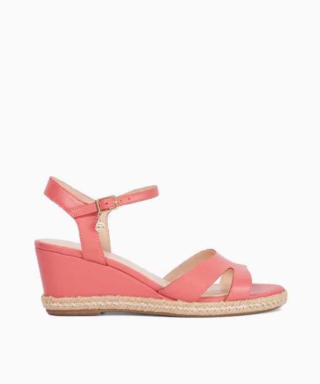 Kindal Pink - Reptile Print Wedge Sandal