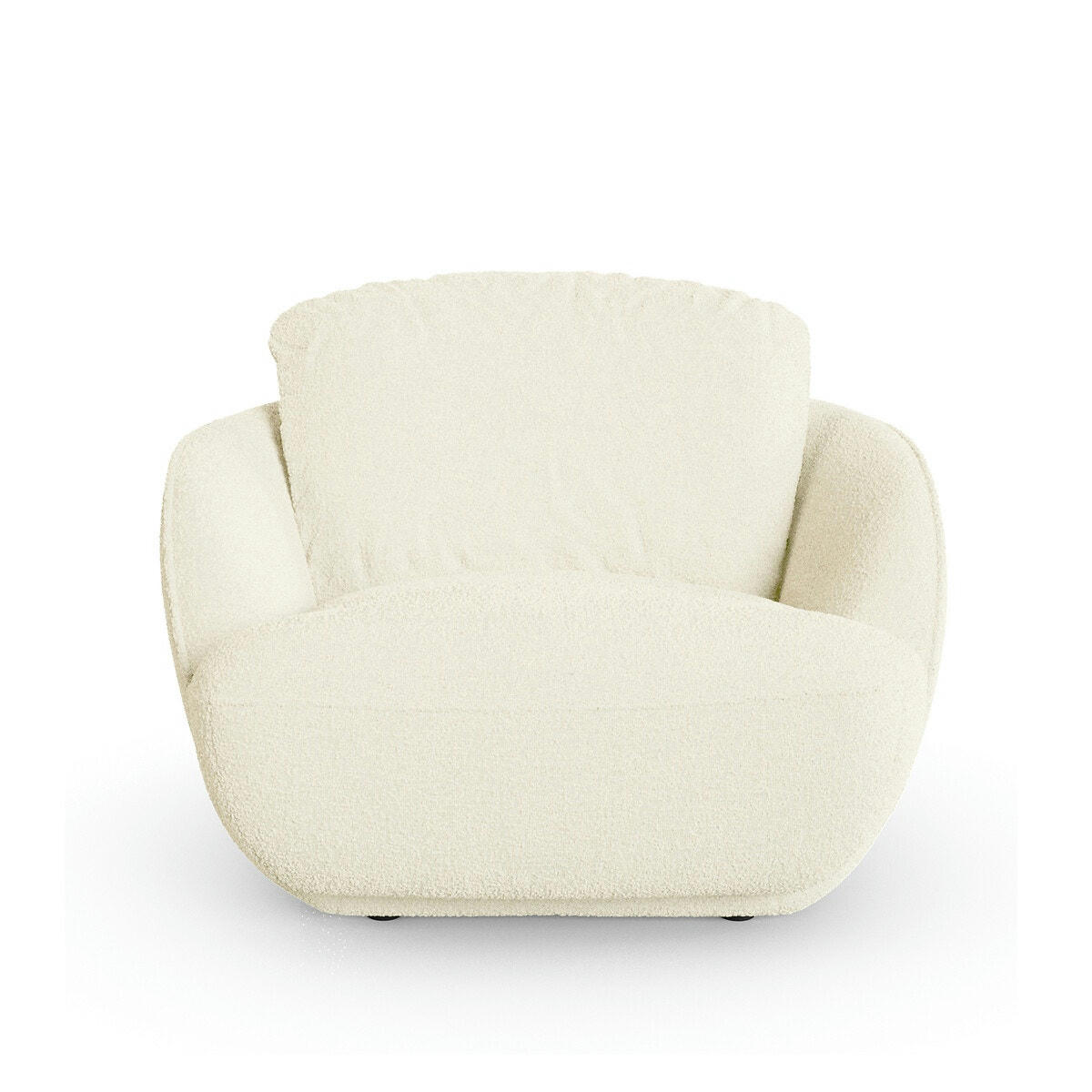 Fauteuil boule tissu bouclette, Alpine
