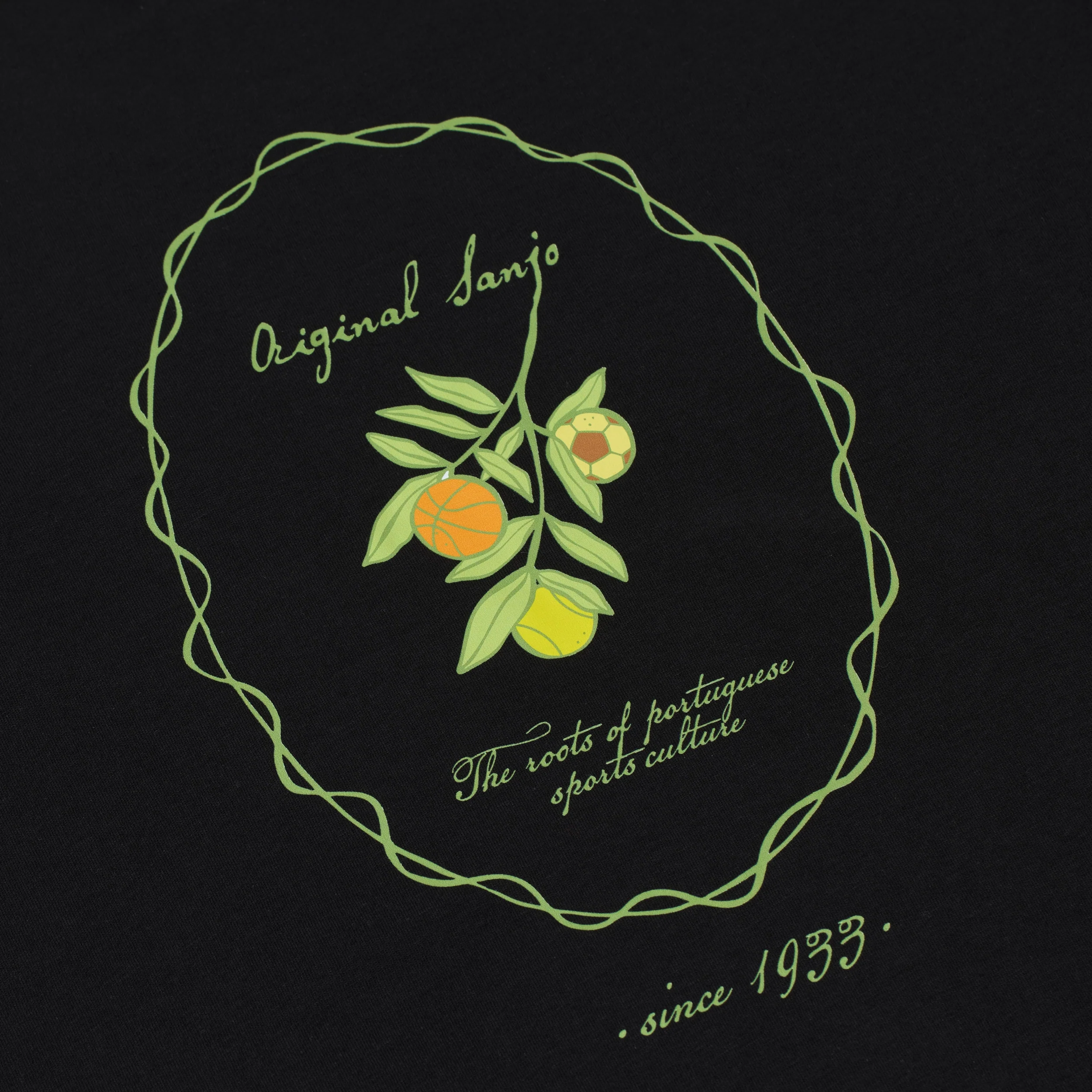 Sanjo The Sporty Olive T-shirt // Black