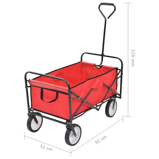 NNEVL Folding Hand Trolley Steel Red