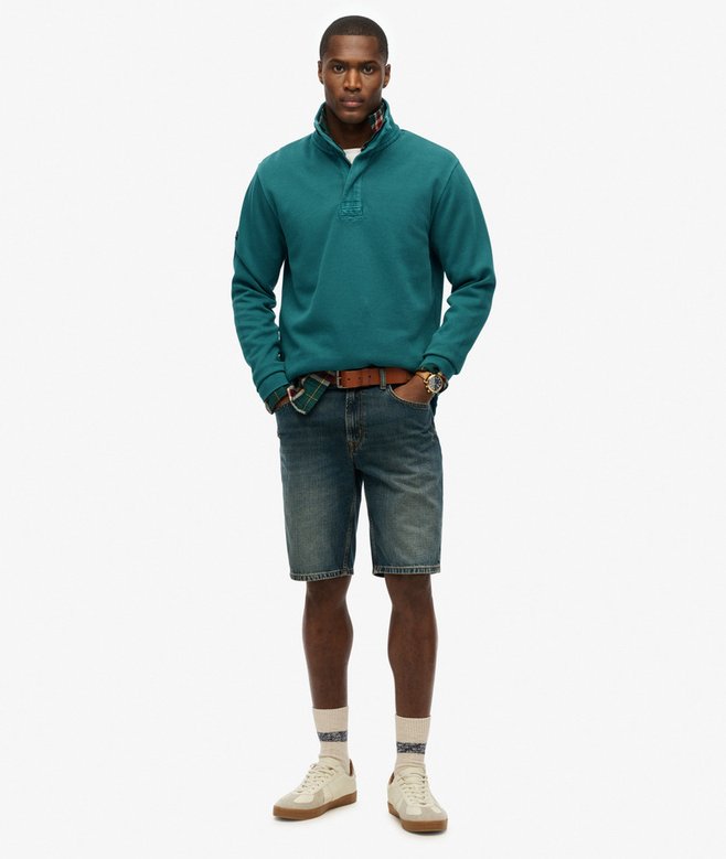 Cotton Classic Pique Half Zip Sweatshirt
