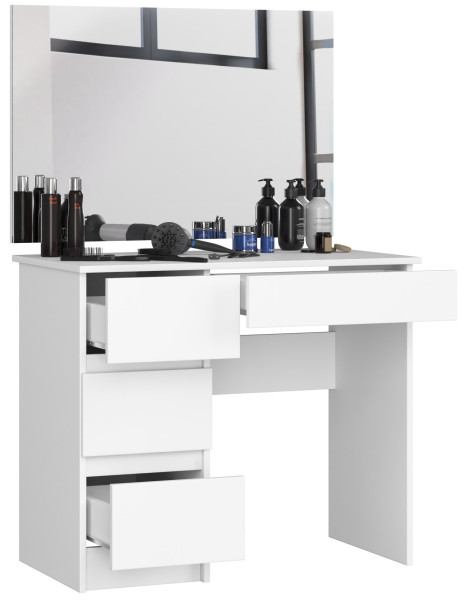 Toaletka Z Lustrem Clp T-6/Sl 900X600 Lewa Biała