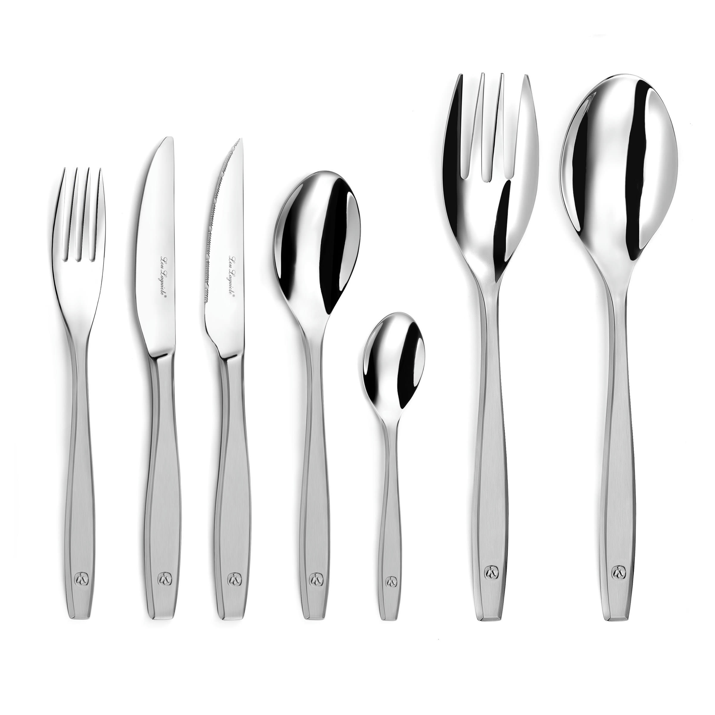 FIGURE - Ménagère 62 couverts en Acier Inoxydable