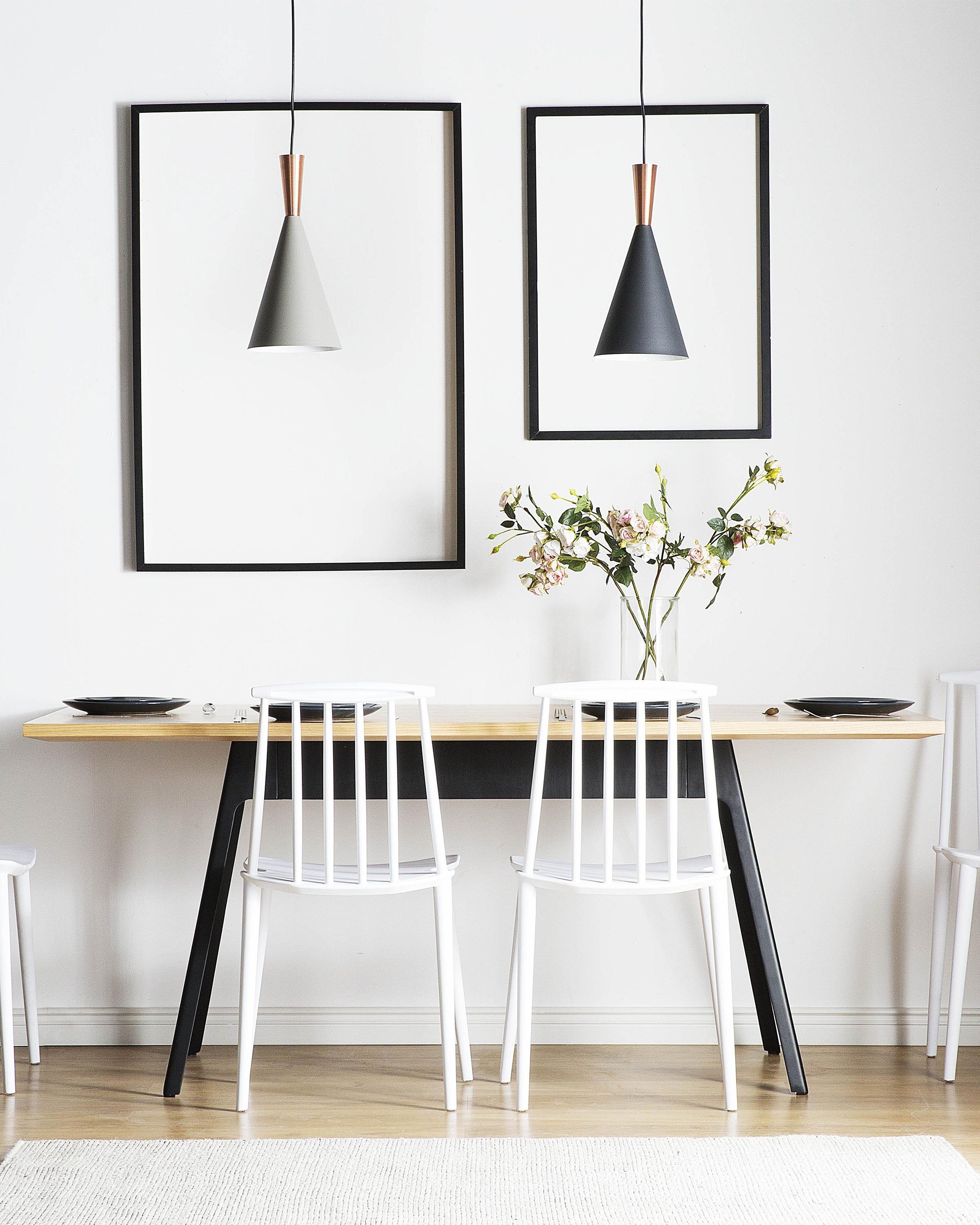 Set of 2 Dining Chairs VENTNOR White