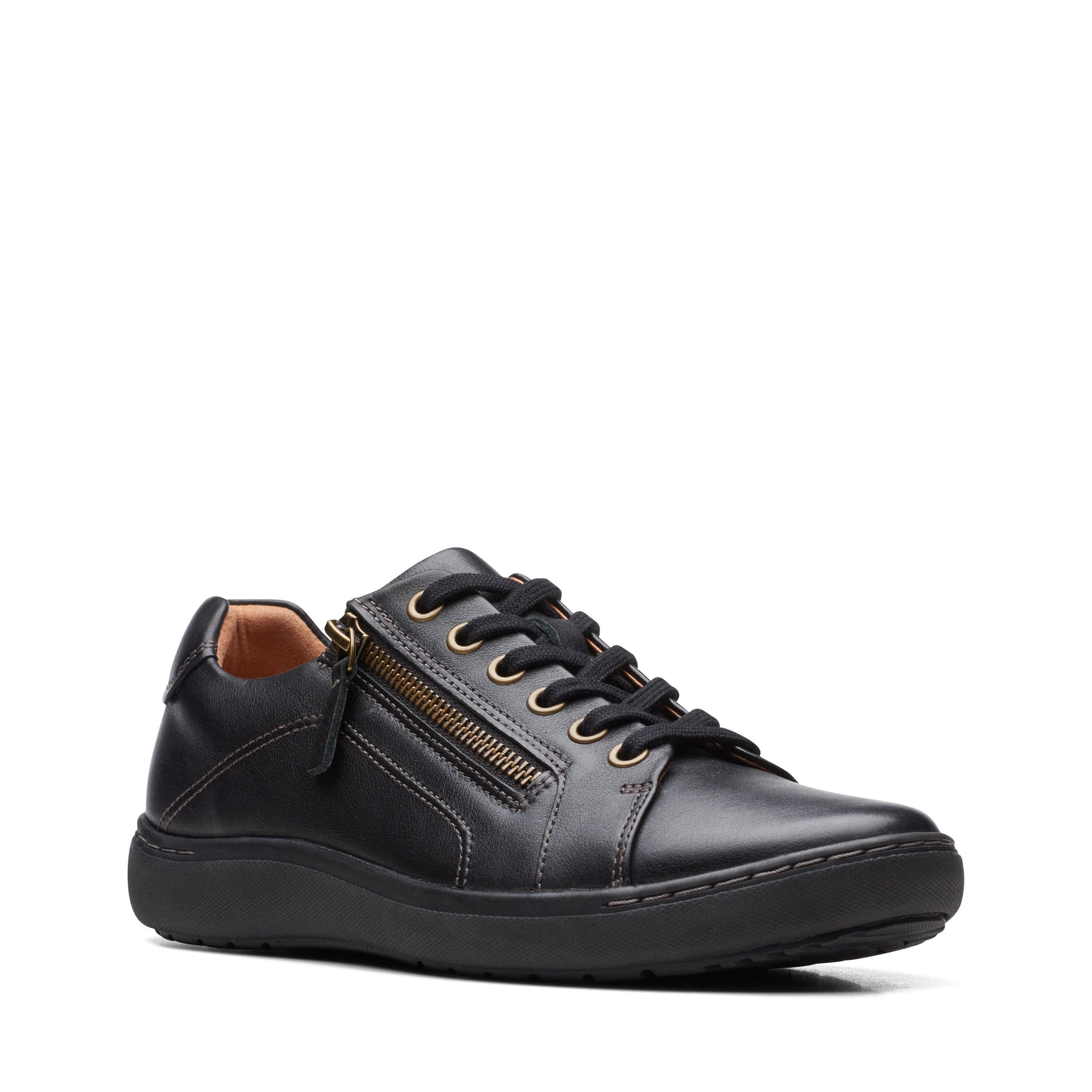 Clarks Nalle Lace Black/Black Trainers