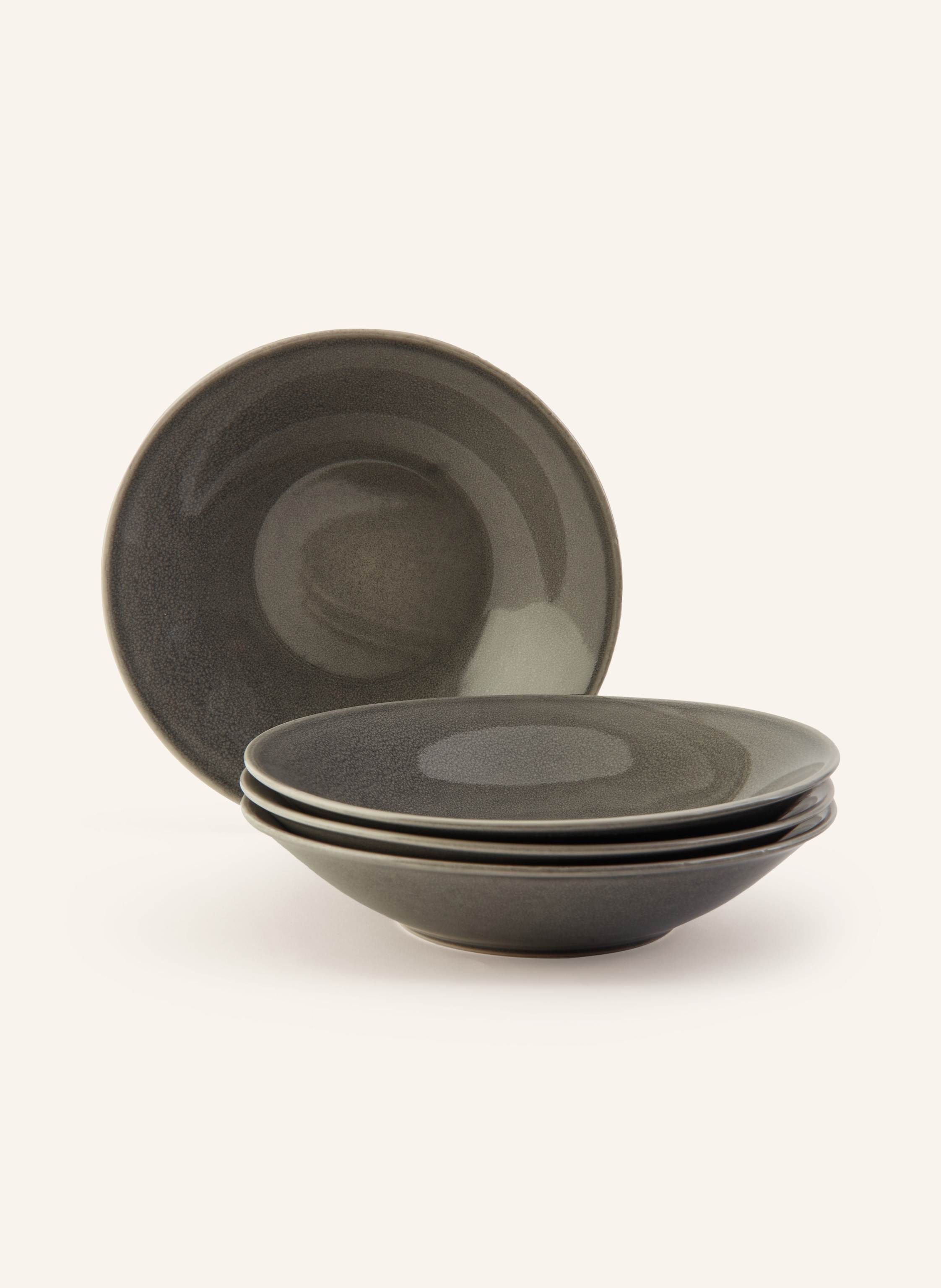 BROSTE COPENHAGEN 4er-Set Suppenteller NORDIC RAIN