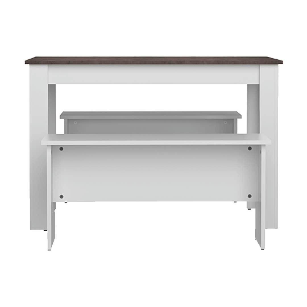 NICE - Table effet bois blanc et béton